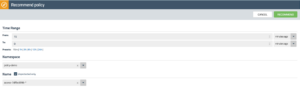 policy recommendation feature screenshot
