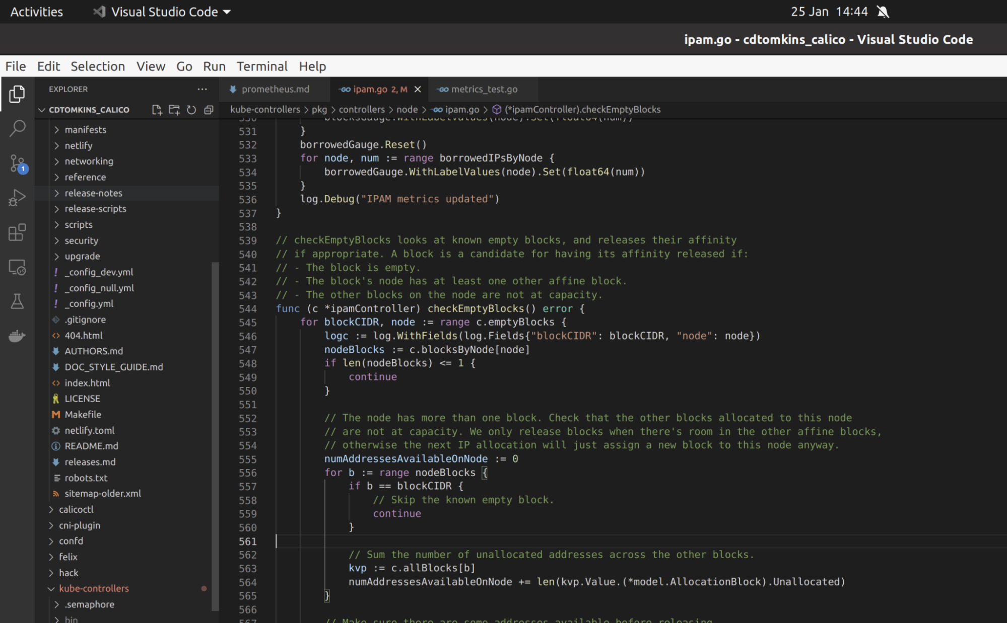 Screenshot of Visual Studio Code with code visible, illustrating a coding environment ready for use