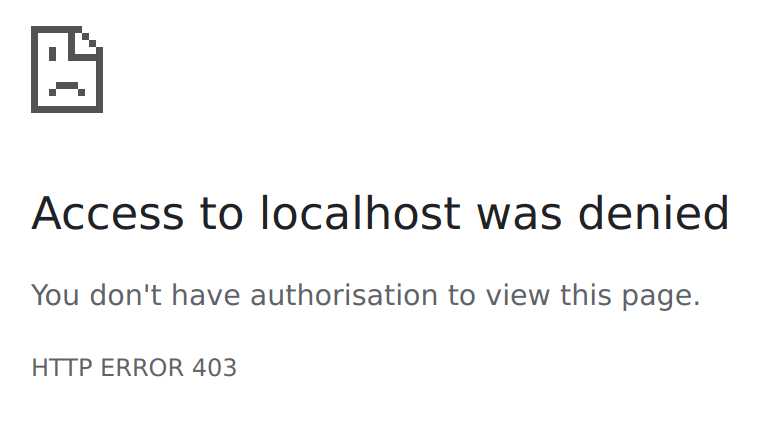 Restricted access page