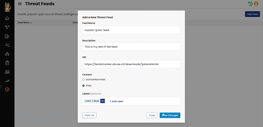Adding new threat feeds in Calico Enterprise