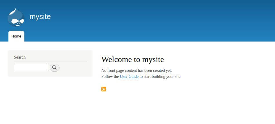 Example "mysite" Drupal application, illustrating a default, unprotected state before applying manifests
