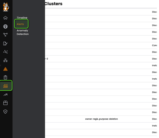 Manager UI showing navigation to Activity, Alerts, and the global alert for SQL Injection attacks