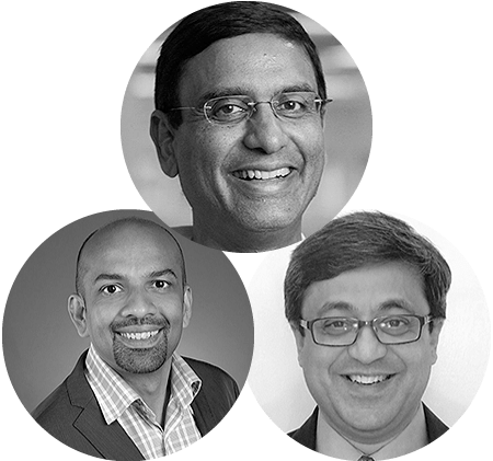 Tigera's leadership team: Ratan Tipirneni, Fahad Rizqi, and Pervez Sikora, who were available at the conference to speak
