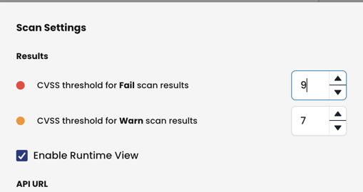 UI shows fail/warn thresholds of 9.0/7.0, but 9.9/7.0 override