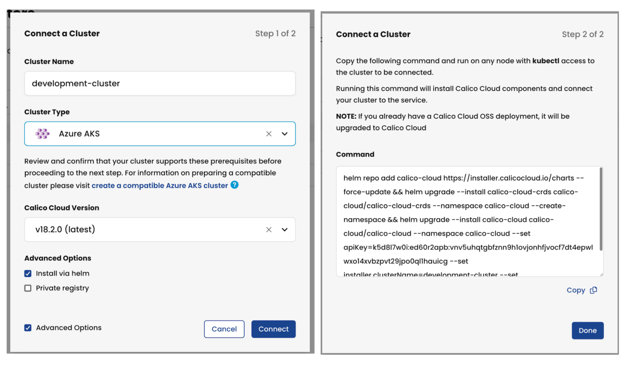 Helm command-line interface for deploying Calico Cloud to a Kubernetes cluster